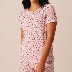 La Vie En Rose Pink Floral Pajama Set